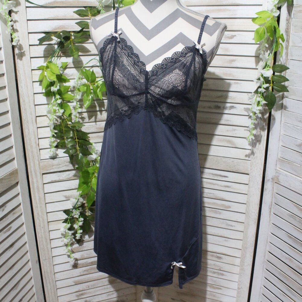 Elle Macpherson Gray Lace Slip - Lingerie